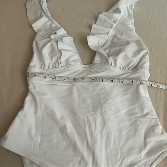White One Piece Swimsuit Size Medium - Picture 5 of 9